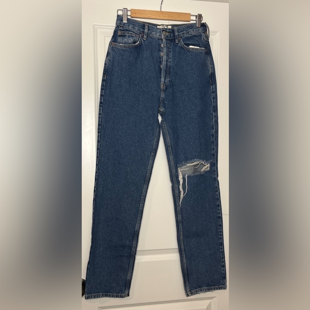 Free People We The Free The Lasso High Rise Straight Jean - Picture 2 of 4